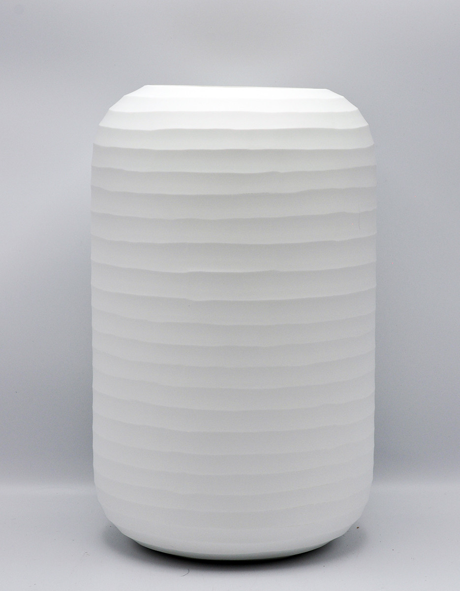 O4HOME + Cylinder vaas, gesneden wit L